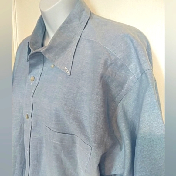 🛍️ BUNDLE ONLY 🛍️ PURITAN MEN'S BLUE SHORT SLEEVE SHIRT - Picture 2 of 6